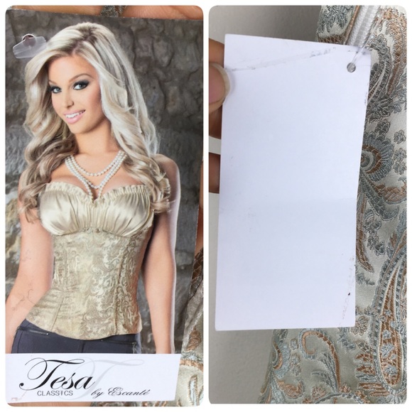 Tesa floral brocade strapless corset - Picture 8 of 8